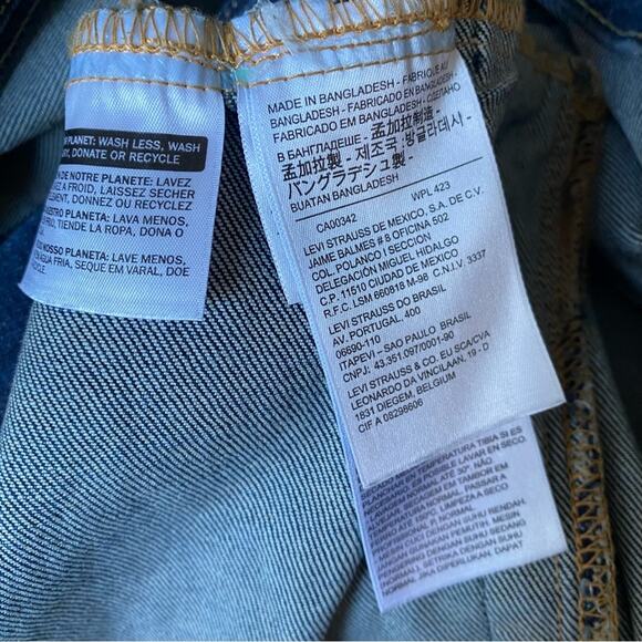 Levi’s Trucker Men's Denim Jean Jacket size XL Dark Blue - Picture 8 of 12